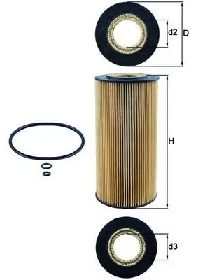 Ölfilter KNECHT OX 123/1D Bild Ölfilter KNECHT OX 123/1D