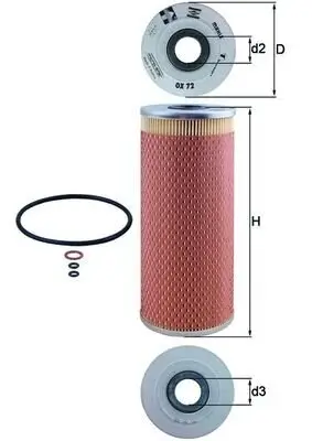 Ölfilter KNECHT OX 72D Bild Ölfilter KNECHT OX 72D