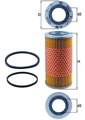 Ölfilter KNECHT OX 17D Bild Ölfilter KNECHT OX 17D