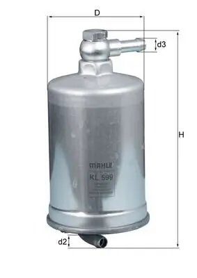 Kraftstofffilter KNECHT KL 599 Bild Kraftstofffilter KNECHT KL 599