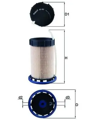 Kraftstofffilter KNECHT KX 492 Bild Kraftstofffilter KNECHT KX 492