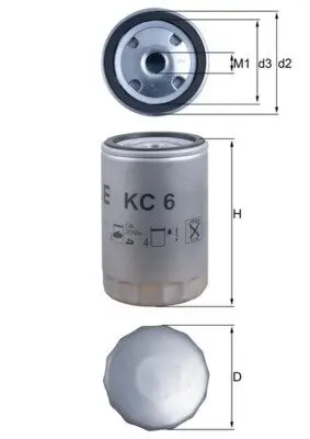 Kraftstofffilter KNECHT KC 6 Bild Kraftstofffilter KNECHT KC 6
