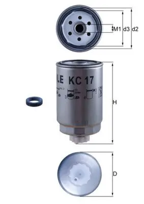 Kraftstofffilter KNECHT KC 17D Bild Kraftstofffilter KNECHT KC 17D