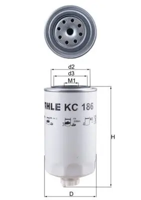 Kraftstofffilter KNECHT KC 186 Bild Kraftstofffilter KNECHT KC 186