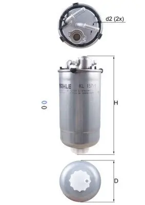 Kraftstofffilter KNECHT KL 157/1D Bild Kraftstofffilter KNECHT KL 157/1D