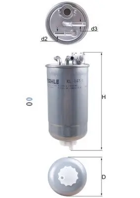 Kraftstofffilter KNECHT KL 147/1D