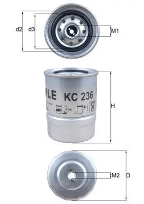 Kraftstofffilter KNECHT KC 236