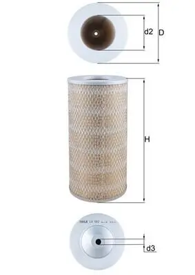 Luftfilter KNECHT LX 882 Bild Luftfilter KNECHT LX 882
