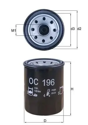 Ölfilter KNECHT OC 196