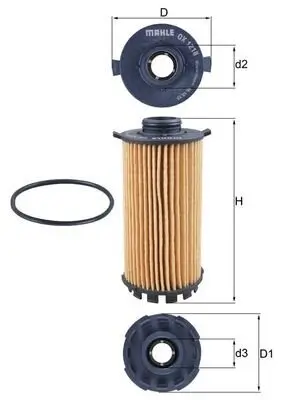 Ölfilter KNECHT OX 1218D Bild Ölfilter KNECHT OX 1218D