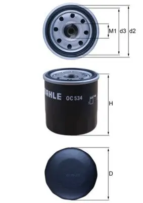 Ölfilter KNECHT OC 534 Bild Ölfilter KNECHT OC 534