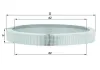 Luftfilter KNECHT LX 61 Bild Luftfilter KNECHT LX 61