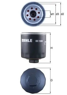 Ölfilter KNECHT OC 1539 Bild Ölfilter KNECHT OC 1539