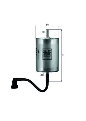 Kraftstofffilter KNECHT KL 80 Bild Kraftstofffilter KNECHT KL 80