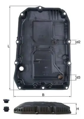 Ölwanne, Automatikgetriebe KNECHT HX 196 KIT