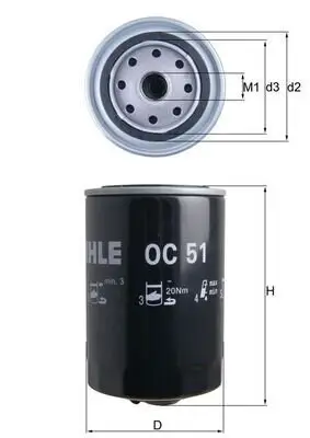 Ölfilter KNECHT OC 51 Bild Ölfilter KNECHT OC 51