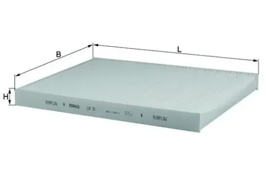 Filter, Innenraumluft KNECHT LA 31 Bild Filter, Innenraumluft KNECHT LA 31