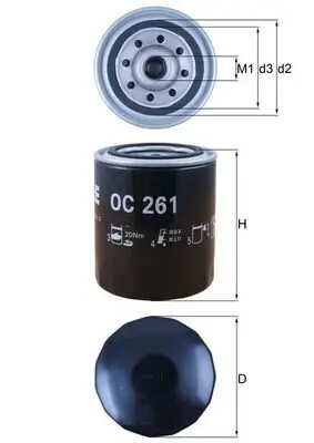 Ölfilter KNECHT OC 261