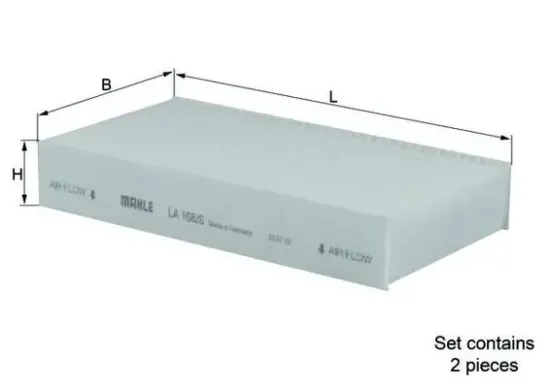 Filter, Innenraumluft KNECHT LA 168/S Bild Filter, Innenraumluft KNECHT LA 168/S