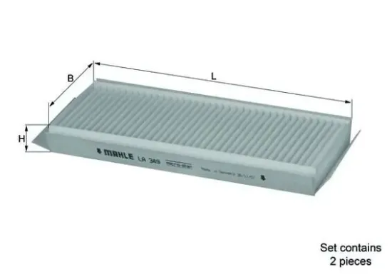 Filter, Innenraumluft KNECHT LA 349/S Bild Filter, Innenraumluft KNECHT LA 349/S