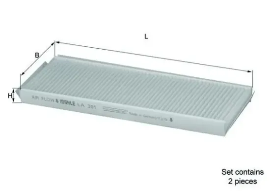 Filter, Innenraumluft KNECHT LA 391/S Bild Filter, Innenraumluft KNECHT LA 391/S
