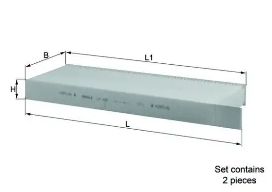 Filter, Innenraumluft KNECHT LA 428/S Bild Filter, Innenraumluft KNECHT LA 428/S