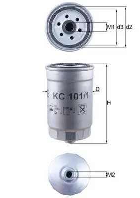 Kraftstofffilter KNECHT KC 101/1