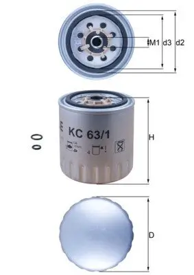 Kraftstofffilter KNECHT KC 63/1D