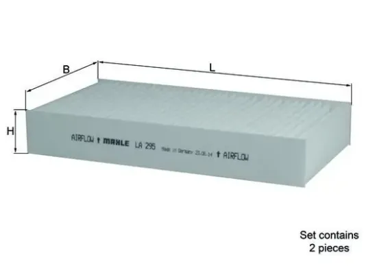 Filter, Innenraumluft KNECHT LA 295/S Bild Filter, Innenraumluft KNECHT LA 295/S