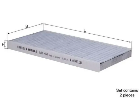 Filter, Innenraumluft KNECHT LAK 444/S Bild Filter, Innenraumluft KNECHT LAK 444/S