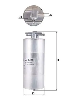 Kraftstofffilter KNECHT KL 659 Bild Kraftstofffilter KNECHT KL 659