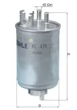 Kraftstofffilter KNECHT KL 474