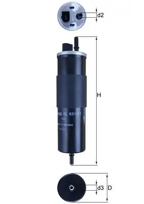 Kraftstofffilter KNECHT KL 831/11