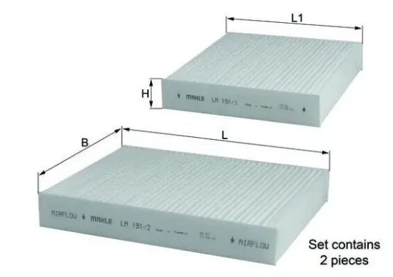 Filter, Innenraumluft KNECHT LA 191/S Bild Filter, Innenraumluft KNECHT LA 191/S