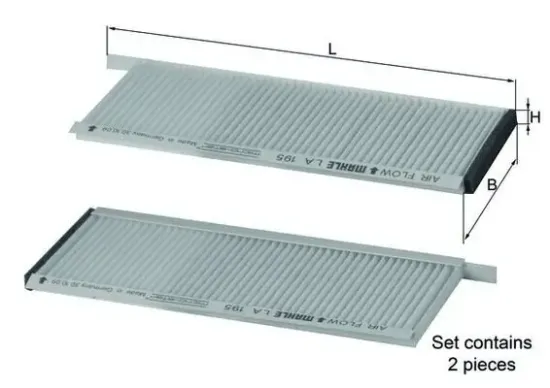 Filter, Innenraumluft KNECHT LA 195/S Bild Filter, Innenraumluft KNECHT LA 195/S