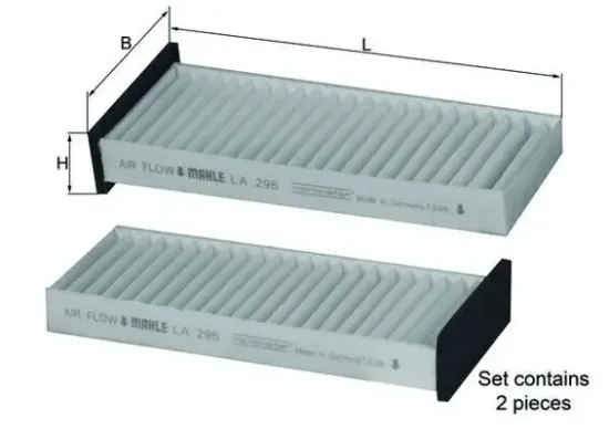 Filter, Innenraumluft KNECHT LA 296/S Bild Filter, Innenraumluft KNECHT LA 296/S