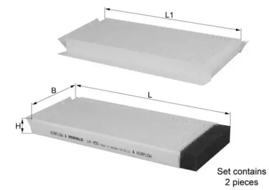 Filter, Innenraumluft KNECHT LA 450/S Bild Filter, Innenraumluft KNECHT LA 450/S