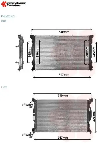 Kühler, Motorkühlung VAN WEZEL 03002201 Bild Kühler, Motorkühlung VAN WEZEL 03002201
