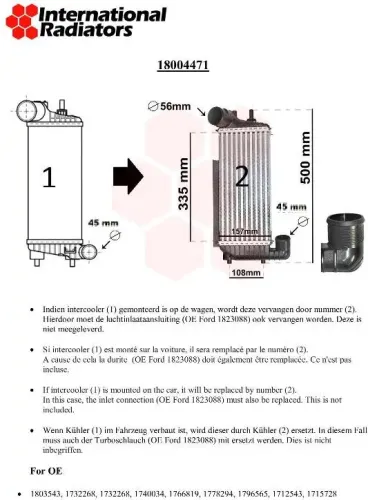 Ladeluftkühler VAN WEZEL 18004471 Bild Ladeluftkühler VAN WEZEL 18004471
