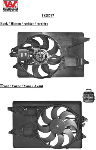 Lüfter, Motorkühlung VAN WEZEL 1828747 Bild Lüfter, Motorkühlung VAN WEZEL 1828747