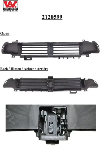 Lüftungsgitter, Stoßfänger vorne VAN WEZEL 2120599 Bild Lüftungsgitter, Stoßfänger vorne VAN WEZEL 2120599