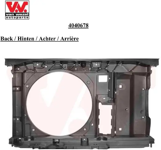 Frontverkleidung innen VAN WEZEL 4040678 Bild Frontverkleidung innen VAN WEZEL 4040678