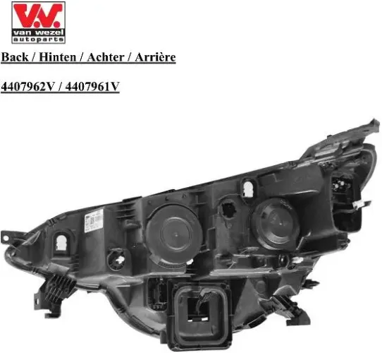 Hauptscheinwerfer links VAN WEZEL 4407961 Bild Hauptscheinwerfer links VAN WEZEL 4407961