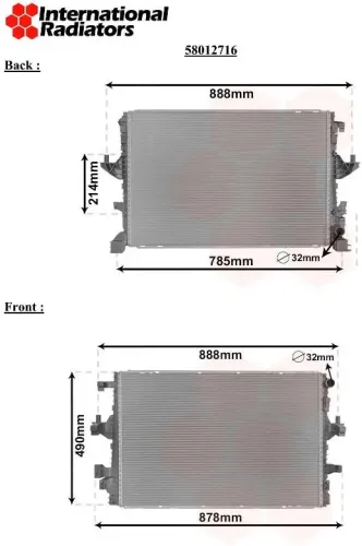 Kühler, Motorkühlung VAN WEZEL 58012716 Bild Kühler, Motorkühlung VAN WEZEL 58012716