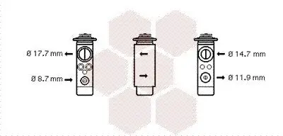 Expansionsventil, Klimaanlage VAN WEZEL 01001024 Bild Expansionsventil, Klimaanlage VAN WEZEL 01001024