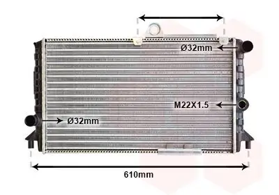 Kühler, Motorkühlung VAN WEZEL 01002005 Bild Kühler, Motorkühlung VAN WEZEL 01002005
