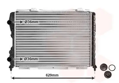 Kühler, Motorkühlung VAN WEZEL 01002056 Bild Kühler, Motorkühlung VAN WEZEL 01002056