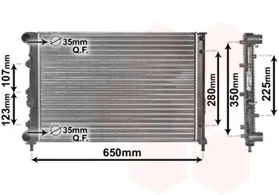 Kühler, Motorkühlung VAN WEZEL 01002078 Bild Kühler, Motorkühlung VAN WEZEL 01002078