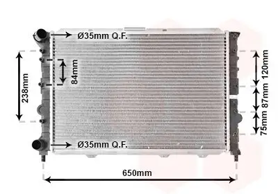 Kühler, Motorkühlung VAN WEZEL 01002114