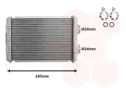 Wärmetauscher, Innenraumheizung VAN WEZEL 01006158